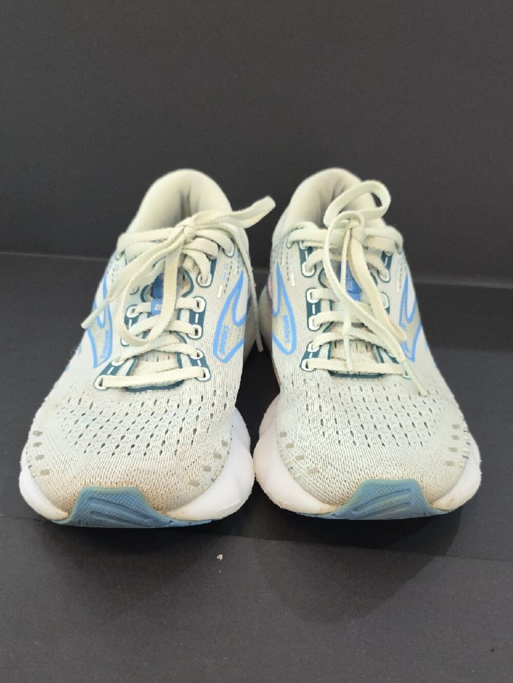 Brooks Glycerin GTS 20 Women's Shoes - Light Gray and Blue Accents Size 8.5 - Picture 5 of 10